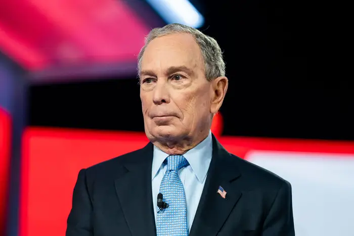 Mike Bloomberg on the primary debate stage in South Carolina on Tuesday night.
